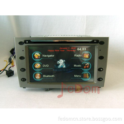 7 Inch in Dash Car Monitor Entertainment DVD Player GPS for Peugeot 407/408